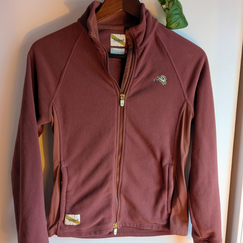 Tracksmith Burgundy Fleece Jacket
